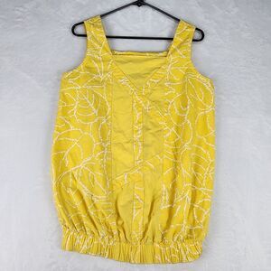 Vintage Mary Jane By Corey  of California Shirt Women's Size 8 Sleeveless Yellow